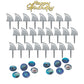 Oasis Supply, 37 Piece Baby Meg SHARK Cake Toppers Party Kit #7, Includes 24 Shark Fin Picks, 12 Shark Stickers, & a Gold HBD Sign