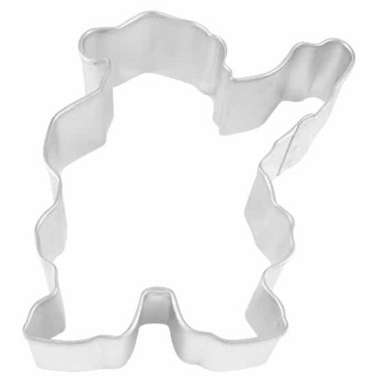 Cookie Cutter Waving Santa 4" Tin