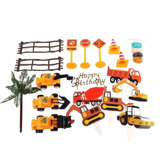 Oasis Supply, Happy Birthday, Construction Cake Decorating Kit, 23 pieces