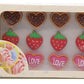 Valentine Cake Decorations - Mother's Day Edible Icing Decorations - Valentine's Day Candy Hearts Topper, Lips, Love, Heart, & Strawberry, 20 count