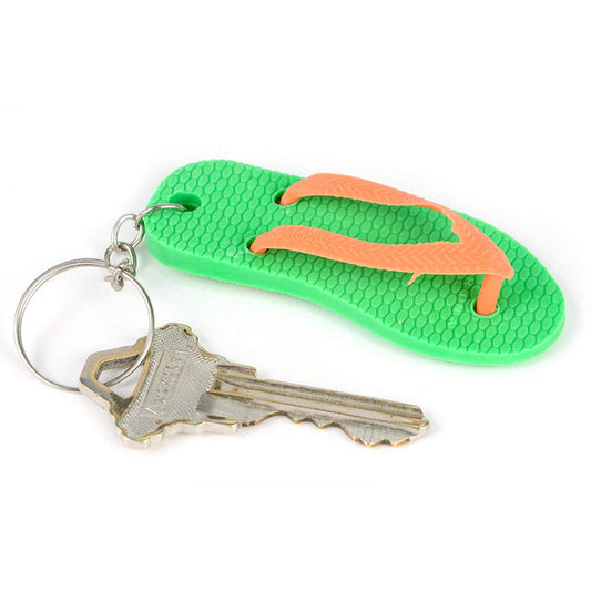 Rhode Island Novelty 2.5 Inch Flip-Flop Keychains, 12 Per Order Assorted Colors