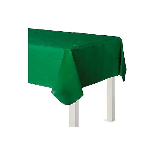 Plastic Table Cover, Green, 54" x 108"