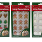 Christmas Edible Cake Decorations - Candy or Cupcake Topper -Gingerbread Man, Reindeer, Trees, Wreaths, Boots, and Snowflakes, 45 Pieces Total