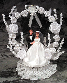 Be Mine! Cake Topper - Lace Dress, D214L, 9 1/2" high