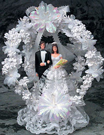 Arch Of Flowers Cake Topper D811, 9" High