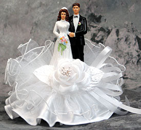 Roses & Lace Cake Topper, D920, 10" High