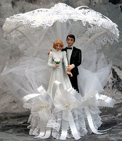 Parasol Splendor Cake Topper, D960, 11" high