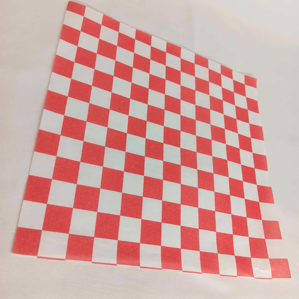 Red & White Checkered Deli Wrap Paper