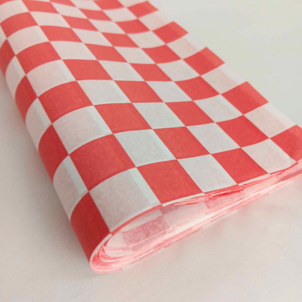 Red & White Checkered Deli Wrap Paper
