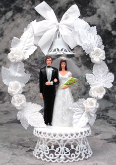 Bride with Satin Dress Wedding Cake Topper E213S- Polybag, 10" high