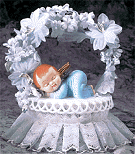 Sleeping Baby Boy Ornament 5 1/2" high