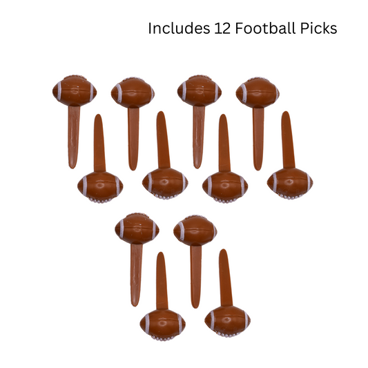 Football Helmets, Set of 12, Football Stickers, Set of 30, Football Cupcake Picks, Set of 12 - (Total 54)