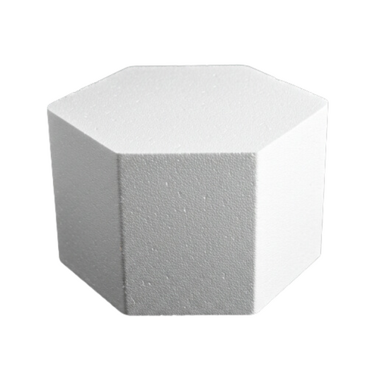 Hexagon Styrofoam Cake Dummies Various Sizes