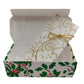 Holly 1/2 lb. Candy Boxes Kit - 12 boxes, 12 pads & 12 gold loop ribbons