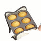 Jumbo Muffin / Cupcake Pan, 6 Cup 7 oz. Non-Stick Carbon Steel, 8 1/2" x 13"