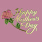 Happy Mother's Day Rose Plaque Cake Toppers, 3" - 6 or 24 pieces