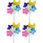 Large Stars & Moon Balloon Cluster 5" Long *Available in 4, 12 and 36 counts*