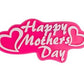 Happy Mother's Day Heart Plaque Cake Toppers, 3" - 12 or 72 pieces