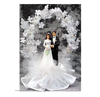 Flowering Love Cake Topper D788, 9" High