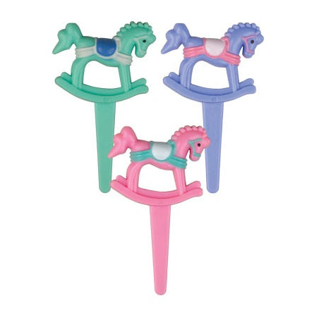 Rocking Horse Cake Picks - Assorted Colors