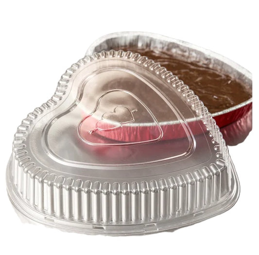 Heart Shaped Foil Bake Pan and Lids - Pans and Lids are sold separately