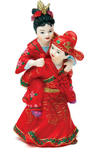 Asian Wedding Couple-Traditional Attire, S6081, Size 5 1/2" High