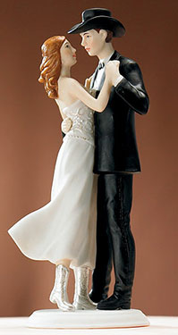 Sweet Western Embrace Bridal Couple S8514, Size: 6" High