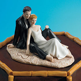 Romantic Bridal Couple On The Beach!, S8653, Size: 5" x3"