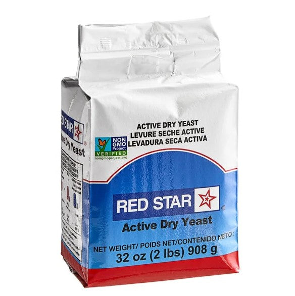 Lesaffre Red Star Bakers Active Dry Yeast 2 lb. Vacuum Pack