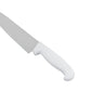 Chef Knife with White Handle, Serrated OR Straight Edge, Choose from 4 Sizes