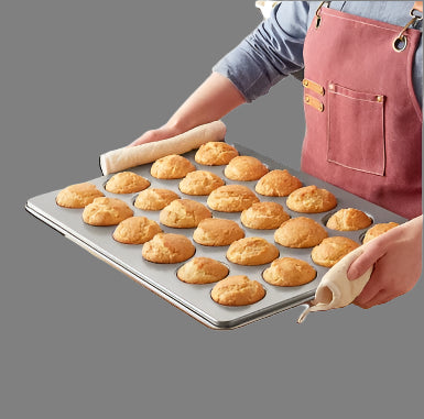 Muffin / Cupcake Pan - Non-Stick Carbon Steel - 24 Cup, 3.5 oz Capacity per Compartment