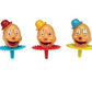 Clown Head Picks -3"- Plastic - 12, 36, or 72 count