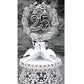 Anniversary Cake Topper - E25-  Silver Anniversary with Doves