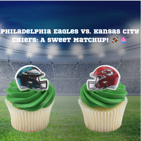 NFL Team Helmet Cupcake Rings - **Eagles & Chiefs in stock Now!*