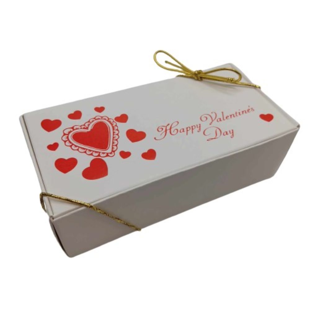 Valentine's Day 1 lb. Candy Boxes Kit - 12 boxes, 12 pads & 12 gold loop ribbons