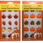 Thanksgiving Fall Edible Cake Decorations - Candy or Cupcake Topper - Assorted Leaves, Acorns, Turkeys, and Pumpkins, 30 Pieces Total