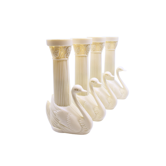 Bush Style - 4-1/2" Swan Pillars Only- Color: Ivory  Pack: 36 pcs