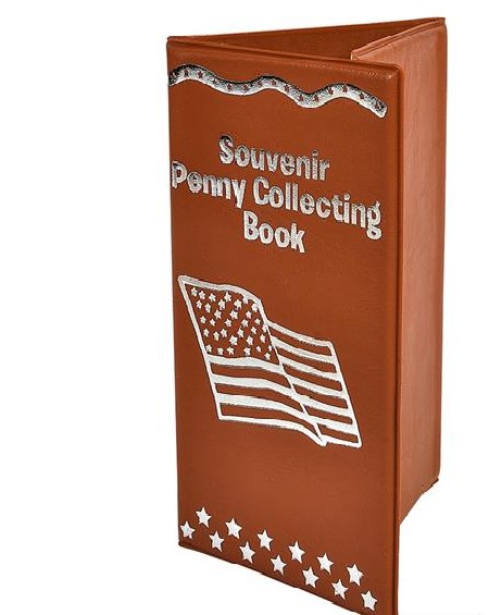 American Flag Souvenir Penny Collecting Book Red, 1 Each