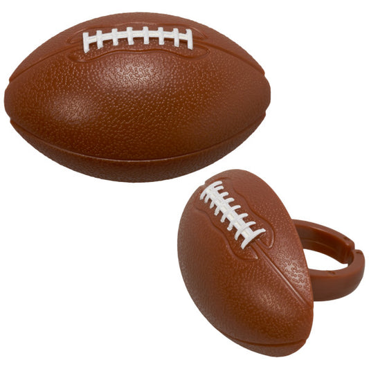 Oasis Supply, Football Cupcake Rings - Cake Toppers - 12, 72, or 144 count