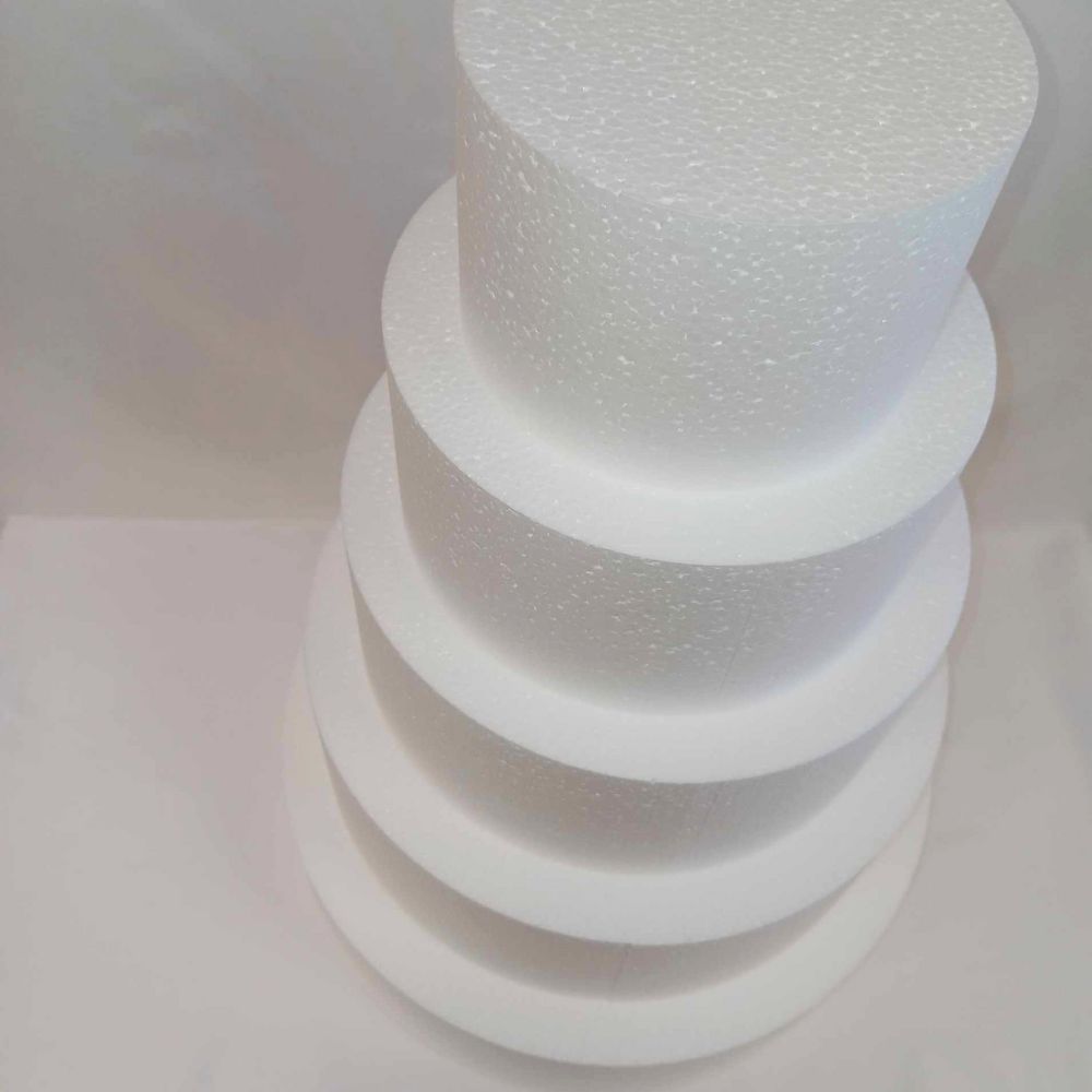 5 Piece Round Fake Cake Set / Dummy Cake Set - 3" High by 6" 8" 10" 12" 14" -- Stack up to 5 Tiers