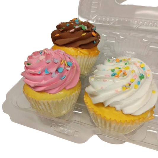 High Domed Cupcake Container - 6 Compartments
