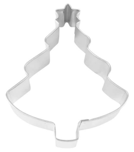 Cookie Cutter Christmas Tree w/ Star 4" Tin