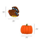 Thanksgiving Fall Edible Cake Decorations - Candy or Cupcake Topper - Assorted Leaves, Acorns, Turkeys, and Pumpkins, 30 Pieces Total