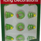 Christmas Edible Cake Decorations - Candy or Cupcake Topper -Gingerbread Man, Santa Face, Trees and Wreaths, 45 Pieces Total