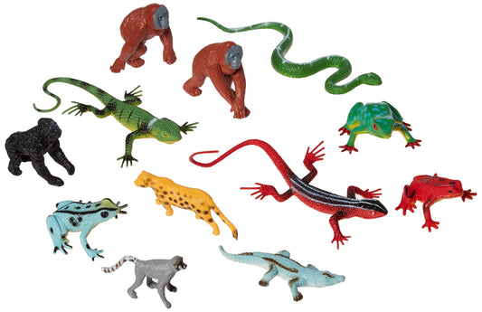 Oasis Supply Safari, Jungle Animal PlaySet Cake Topper Kit #2-12 pcs