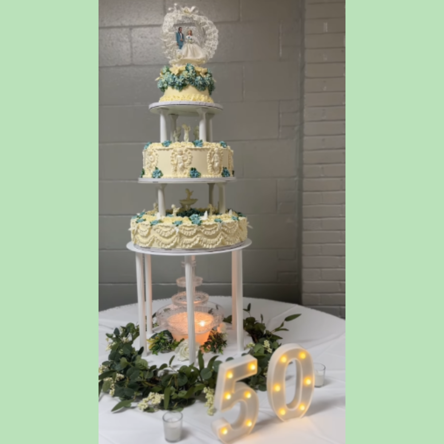 Elegant 12.5" High x 10" Wide Water Fountain for Cakes