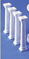 Bush Style - 5" Grecian Pillars Only- Color: White  Pack: 36 pcs