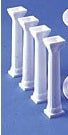 Bush Style - 5" Grecian Pillars Only- Color: White  Pack: 36 pcs