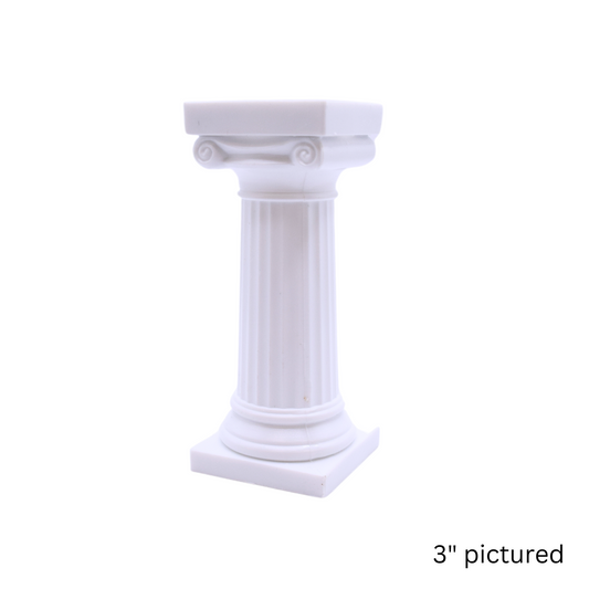 Bush Style - 5" Grecian Pillars Only- Color: White  Pack: 36 pcs