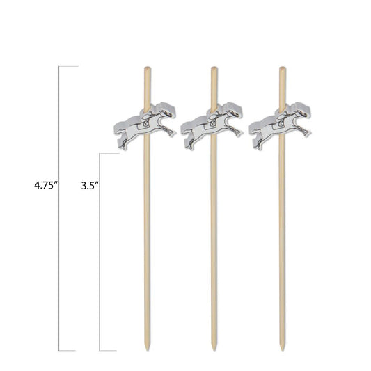 Jockey Bamboo Food / Cocktail Picks, 4 3/4"  Great for Horse Racing Events- 100 or 1000 count